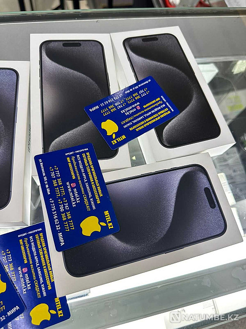 Смартфон Apple iPhone 15 Pro 128Gb Black Titanium акция в алматы Алматы - изображение 1