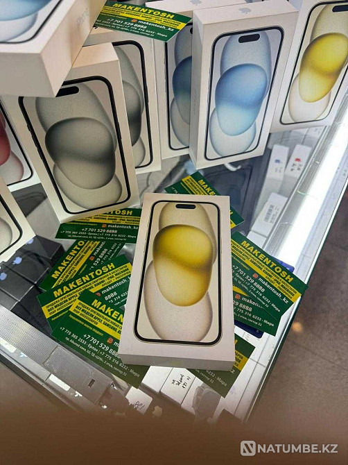 Apple iPhone 15 128g gold айфон 15 128г золотой акция айфон 15 Алматы - изображение 3