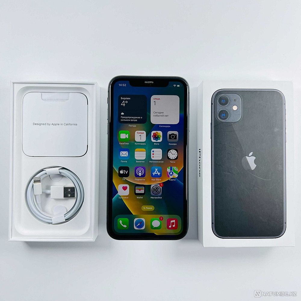 Айфон iPhone 11 128 ГБ Black [РАССРОЧКА ДО 24 МЕС] [Kaspi RED] Алматы - изображение 1