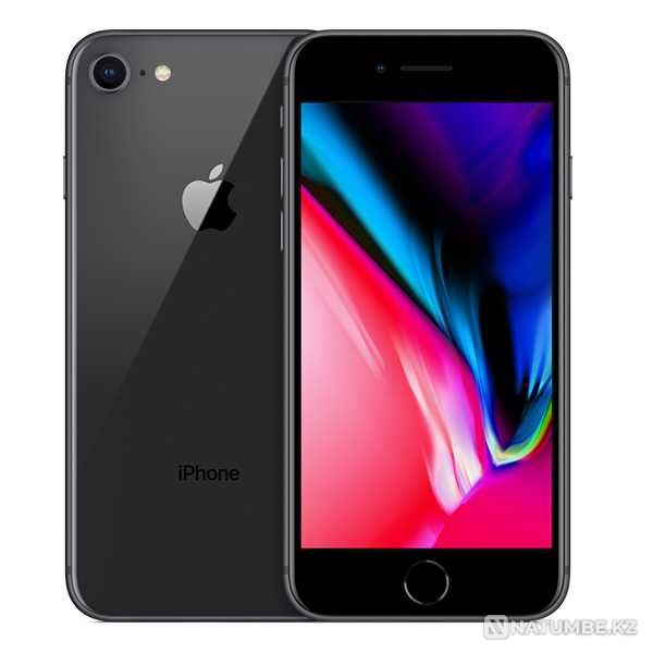 Selling iPhone 8 64 gb black. Perfect condition; no bit is not painted. Almaty - photo 1