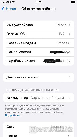 Selling iPhone 8 64 gb black. Perfect condition; no bit is not painted. Almaty - photo 3