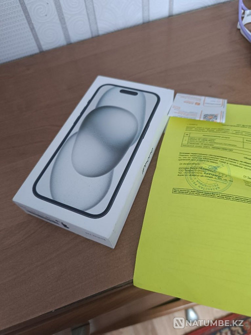Продам новый Iphone 15; 128гб; черный Алматы - изображение 1