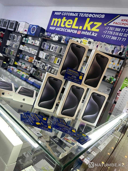 Айфон 15 про макс 256гб серебро iPhone 15 pro max 256g silver айфон 13 Алматы - изображение 1