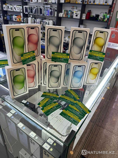 Айфон 15 128гб золотистый Iphone 15 128gb gold айфон 15 256гб Алматы - изображение 1