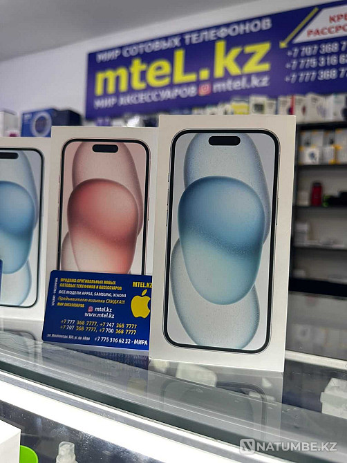 Apple iPhone 15 256g silver айфон 15 256г белый акция айфон 13 Алматы - изображение 1