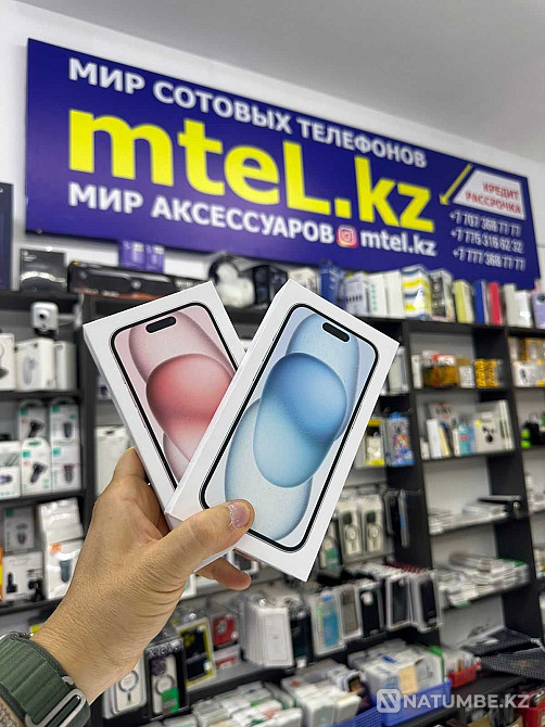 iPhone 15 128GB white iPhone 15 128GB silver in Almaty iPhone 15 Almaty - photo 1