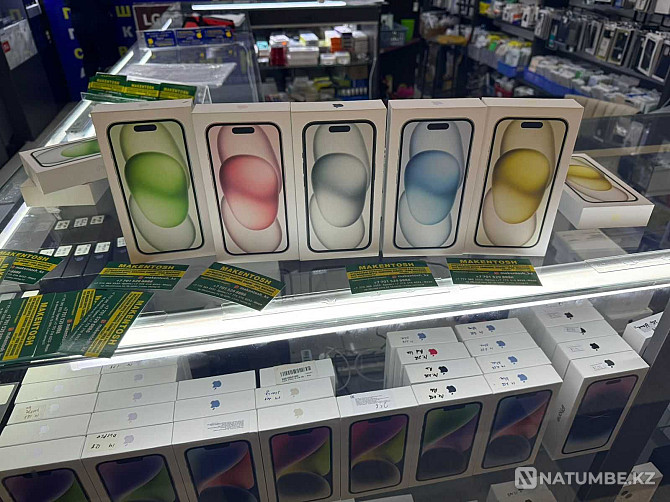 Смартфон Apple iPhone 15 256Gb Алтын көтерме баға Алматыда акция  Алматы - изображение 1