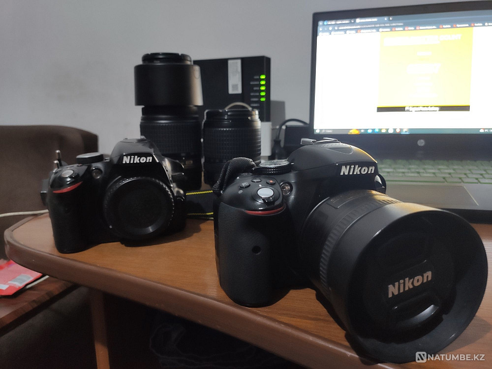Selling Nikon d5300 with three lenses Almaty - photo 1