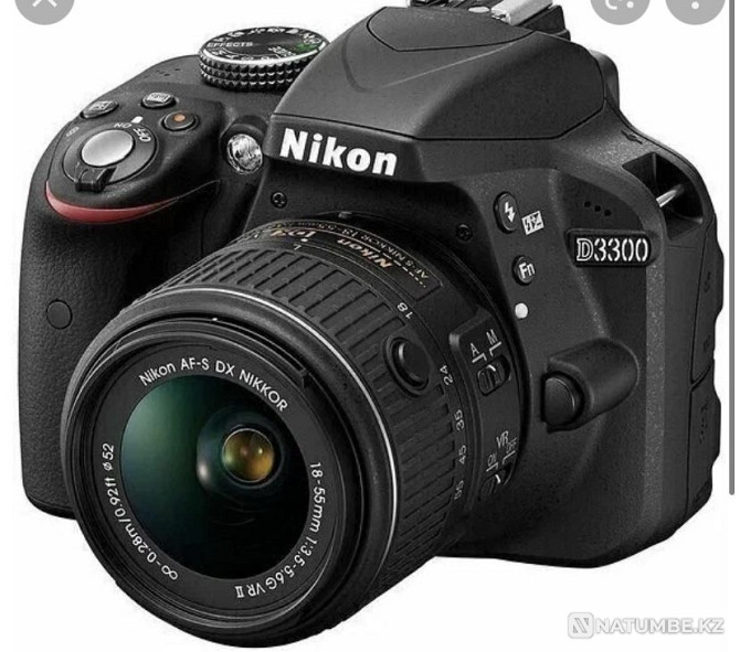 Продам фотоаппарат Nikon D3300 с китовым объективом AF-S DX NIKKOR 18- Алматы - изображение 1