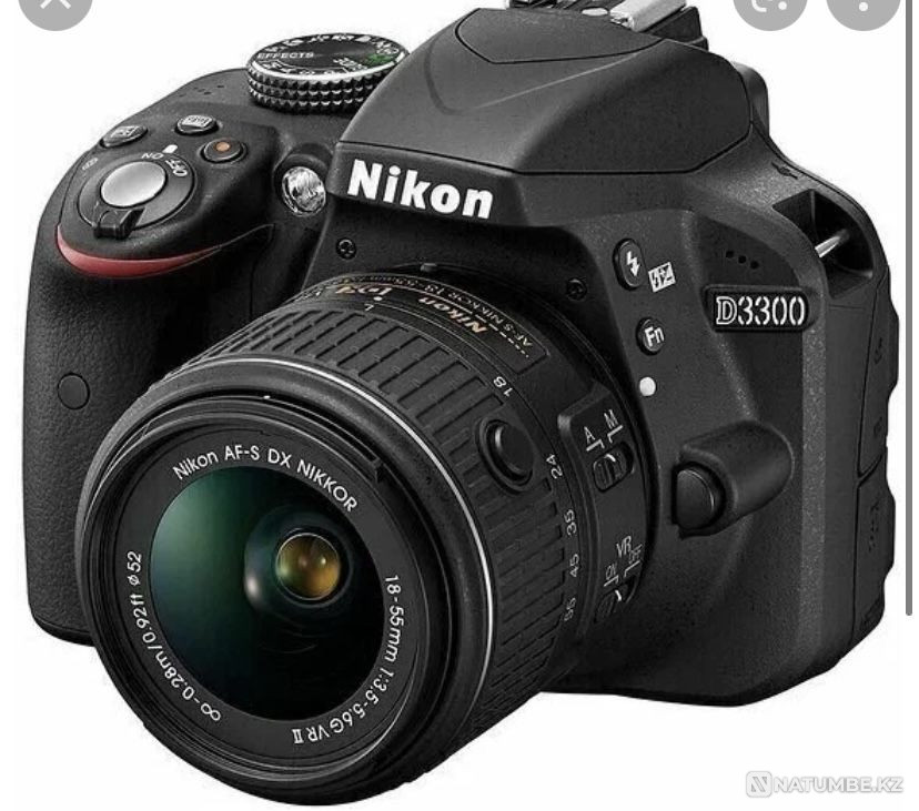 Продам фотоаппарат Nikon D3300 с китовым объективом AF-S DX NIKKOR 18- Алматы - изображение 1