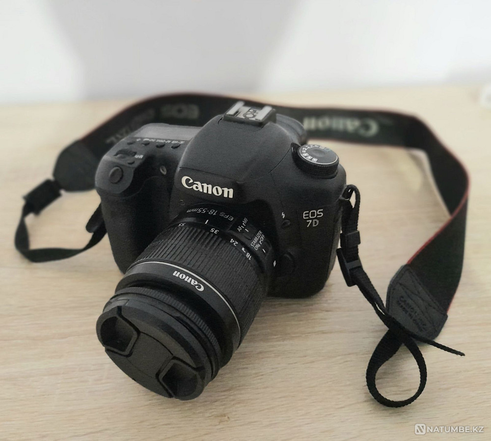 Canon EOS 7D + объектив EFS 18-55 + штатив + карта памяти 32GB Алматы - изображение 1