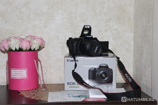 Professional camera Canon 250D 18-55mm is. With a box. Almaty - photo 2