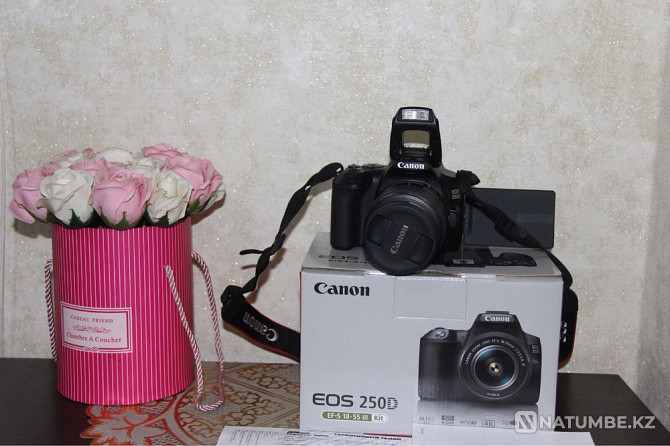 Professional camera Canon 250D 18-55mm is. With a box. Almaty - photo 8