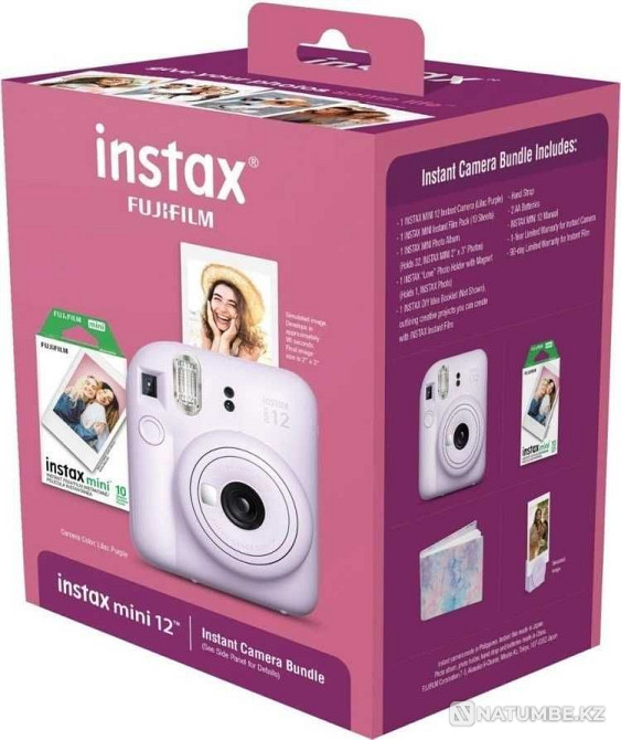 Фотокамера моментальной печати Fujifilm Instax mini 12 фиолетовый Алматы - изображение 2