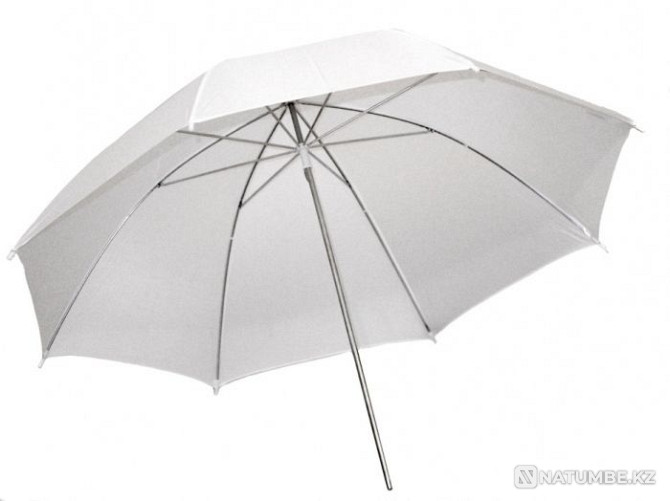 Зонт студийный серебряный 84 см Алматы - изображение 2