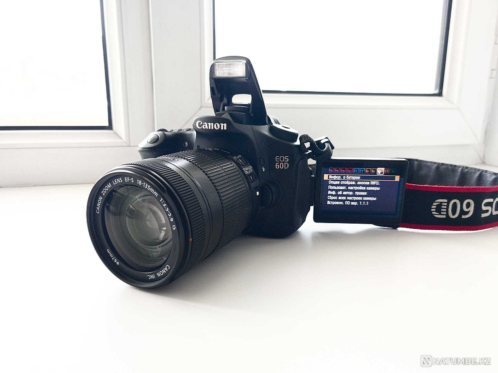 Canon EOS 60D; EF-S 18-135mm 1:3.5-5.6 IS; dummy battery (от сети) Алматы - изображение 3