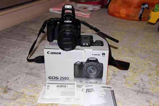 Профессиональный фотоаппарат Canon 250D 18-55mm STM. Коробка  Алматы