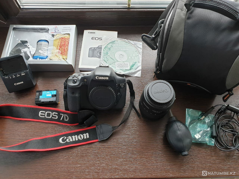 Фотоаппарат (тушка) Canon 7D; с фирменным ремешком. Алматы - изображение 1