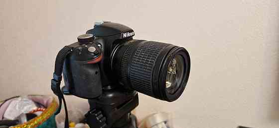 Nikon D3200; kit 18-105 mm lens; сумка; штатив; флешка; комплект. Almaty