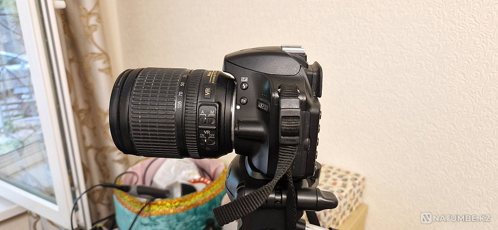 Nikon D3200; kit 18-105 mm lens; сумка; штатив; флешка; комплект. Алматы - изображение 5