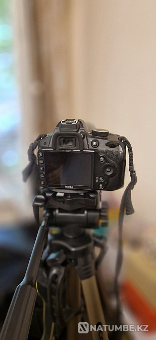 Nikon D3200; kit 18-105 mm lens; сумка; штатив; флешка; комплект. Алматы - изображение 3