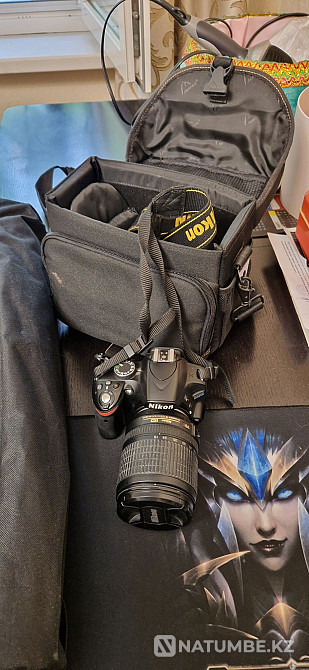 Nikon D3200; kit 18-105 mm lens; сумка; штатив; флешка; комплект. Алматы - изображение 7