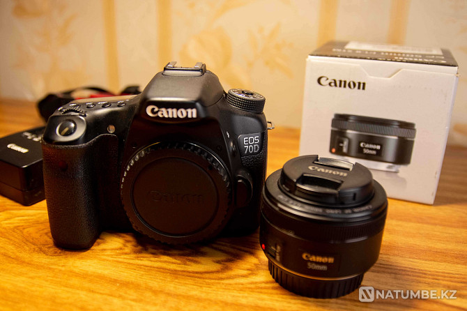 Canon 70D + Canon 50mm 1.8 STM Өте жақсы күй  Алматы - изображение 4