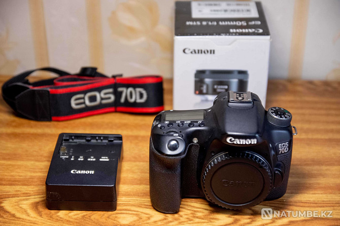 Canon 70D + Canon 50mm 1.8 STM В отличном состоянии Алматы - изображение 1