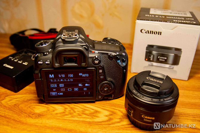 Canon 70D + Canon 50mm 1.8 STM Өте жақсы күй  Алматы - изображение 5