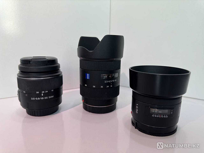 Sony A77 (SLT-77) + 7 lenses (Sony; Tamron; Zeiss; Minolta) Almaty - photo 4