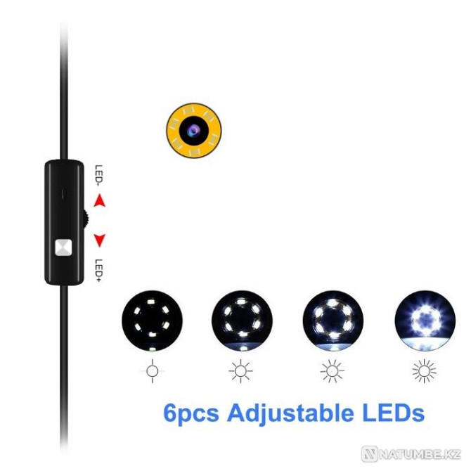 endoscope camera on cord with backlight  - photo 3