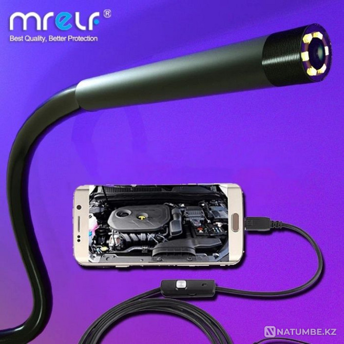 endoscope camera on cord with backlight  - photo 1