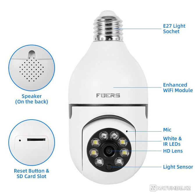 Smart rotating WI-FI IP CCTV camera light bulb  - photo 1