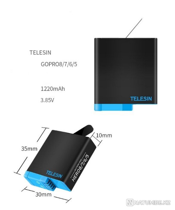 Charging box for 3 batteries GoPro HERO8/7/6/5 TELESIN  - photo 6