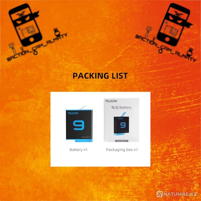 Charging box for 3 batteries GoPro HERO8/7/6/5 TELESIN  - photo 8