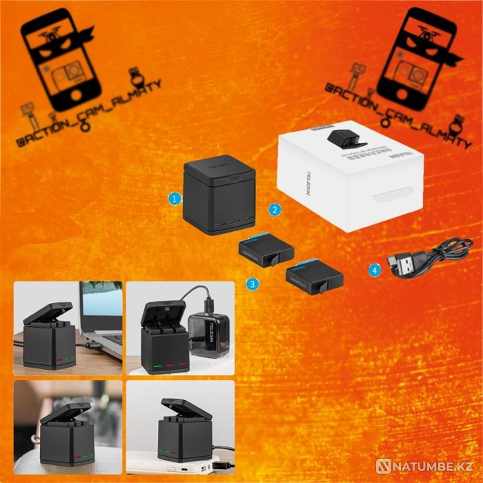 TELESIN batteries for GoPro 5-6-7-8-9-10 / batteries for action cameras  - photo 5