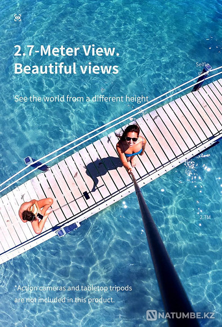 Carbon monopod Telesin 2;7 meters for GoPro max and Insta 360  - photo 2