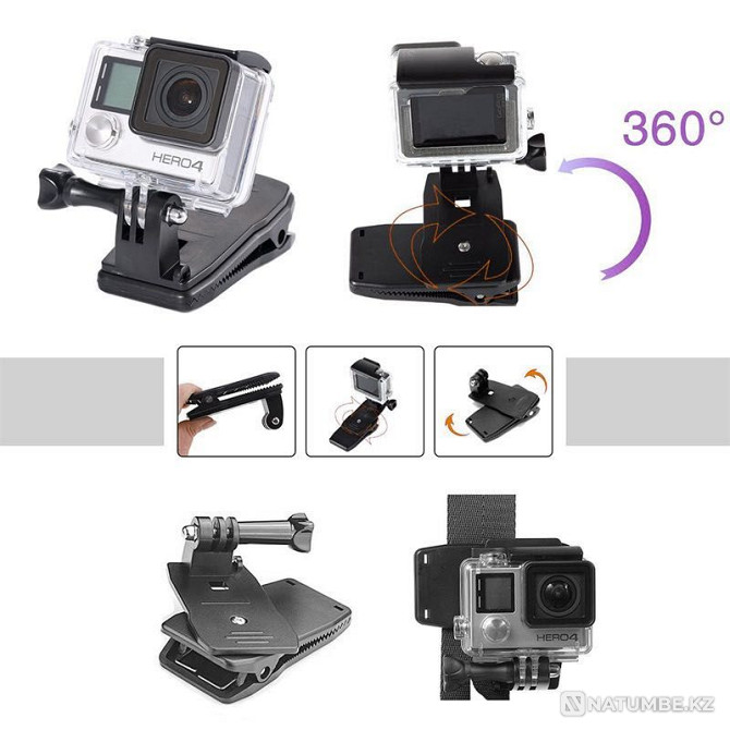Clip for all action cameras - GoPro; S.J.C.A.M.; Sony  - photo 3
