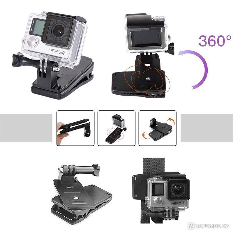 Clip for all action cameras - GoPro; S.J.C.A.M.; Sony  - photo 3
