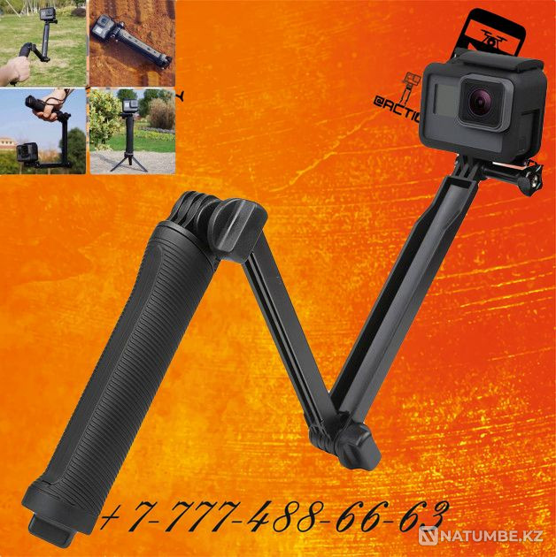 Monopod tripod for GoPro 3-Way Mount action cameras - Grip / Arm / Tripod  - photo 2