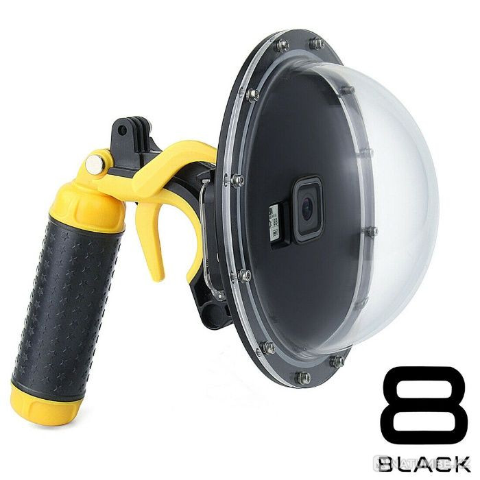 GoPro Hero 10 9 8 7 6 5 үшін Telesin Dome Порт күмбезінің сфералық жарты шары  - изображение 3