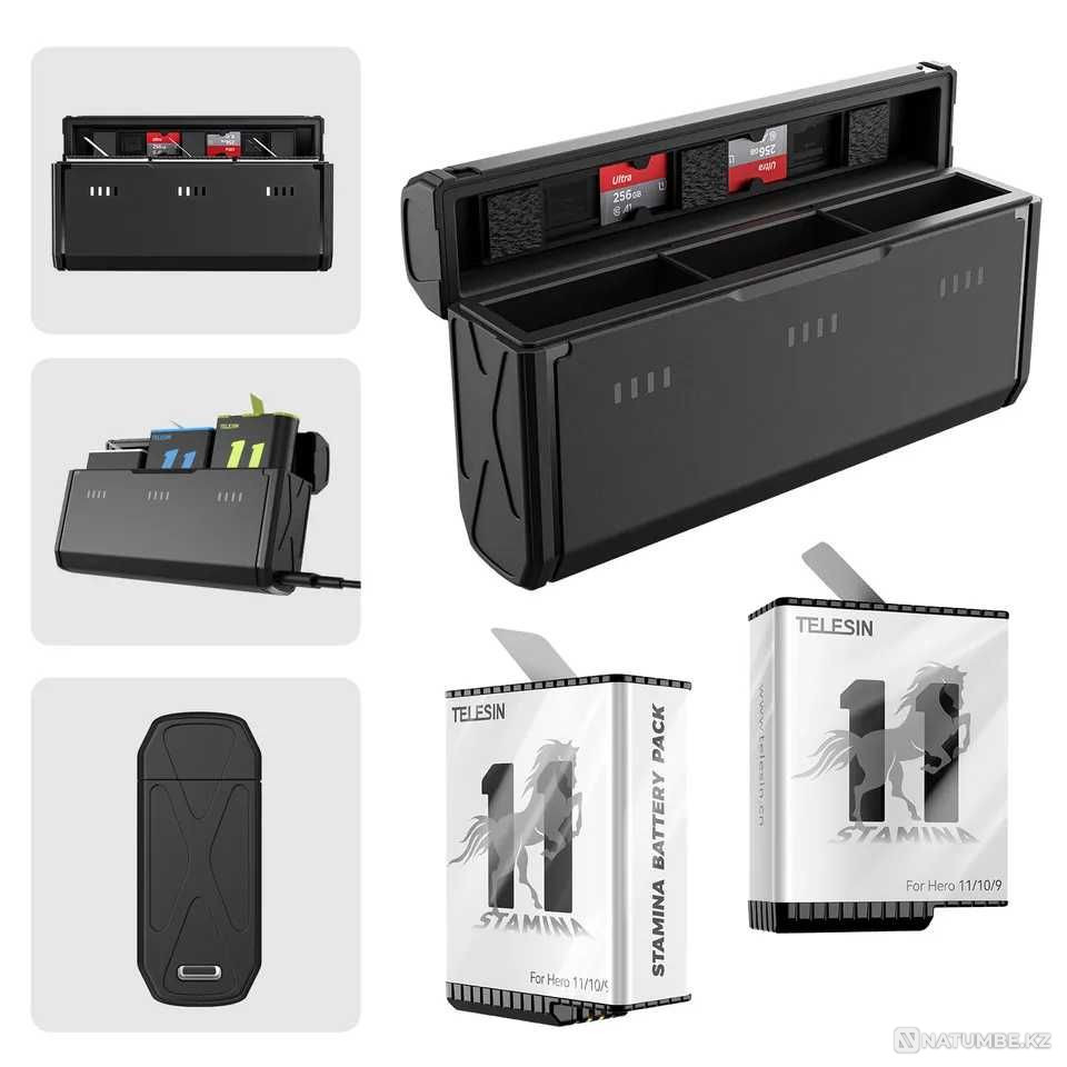 Battery (Accumulator) + charger for Gopro 5 /6 /7 /8 /9 /10/11 TELESIN  - photo 4