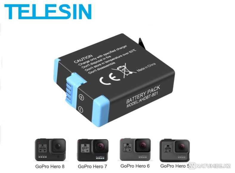 Battery (Accumulator) + charger for Gopro 5 /6 /7 /8 /9 /10/11 TELESIN  - photo 5
