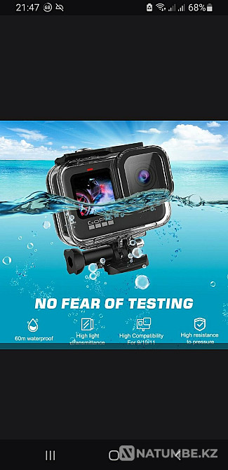 GoPro Hero 11 10 9 черный водонепроницаемый чехол для дайвинга  - изображение 3