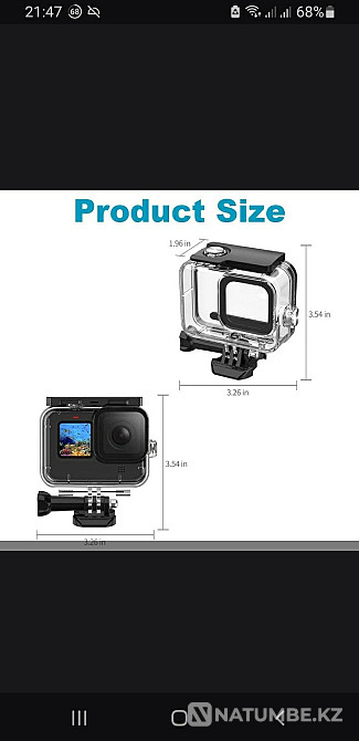 GoPro Hero 11 10 9 черный водонепроницаемый чехол для дайвинга  - изображение 7