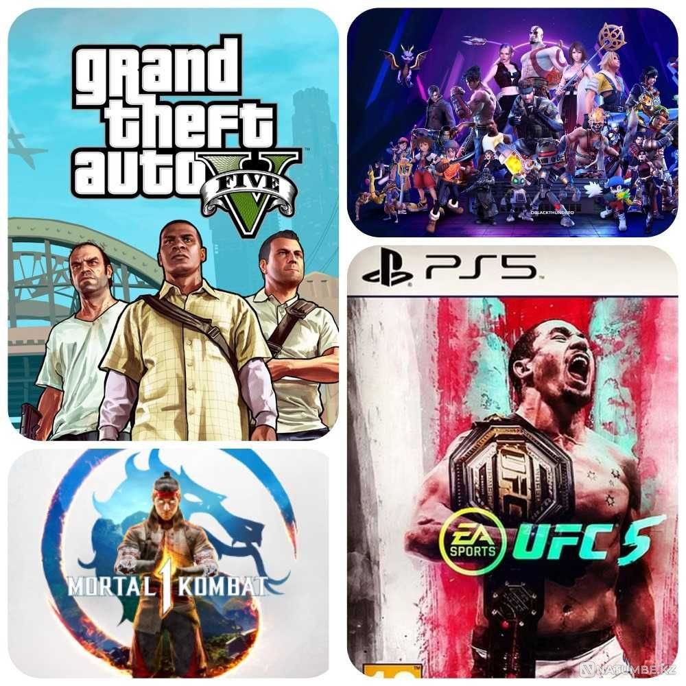 PS4-тегі ойындар; PS5 FIFA 22;MK 11;UFC 4;GTA V ps4 ps5  - изображение 1