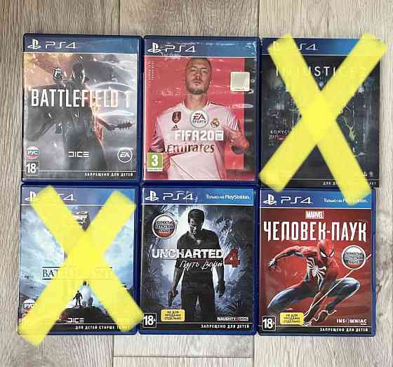 Игры для ps4 Fifa; nba; человек паук; battlefield 