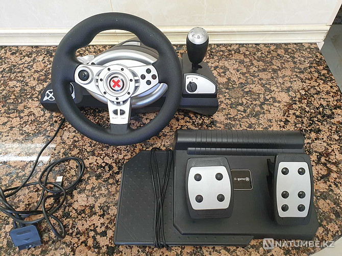 Game steering wheel for computer and Sony PlayStation  - photo 1