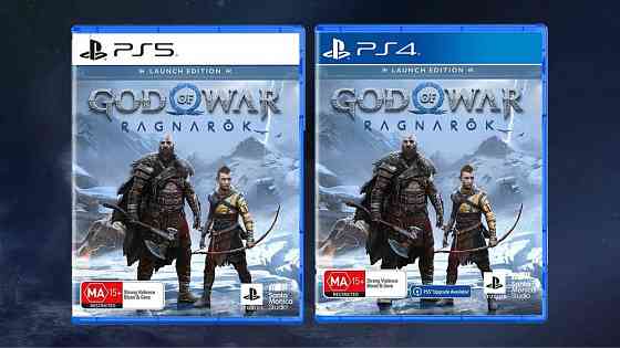 Новый! Диск God of War Ragnarok PS5/PS4 Playstation 5/4 / Каспи Red/QR 