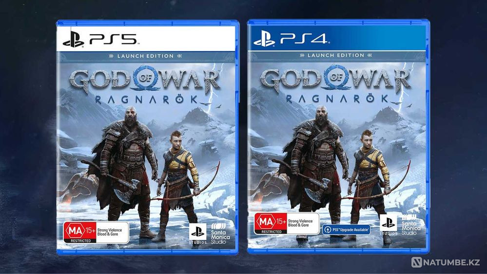 Новый! Диск God of War Ragnarok PS5/PS4 Playstation 5/4 / Каспи Red/QR  - изображение 2